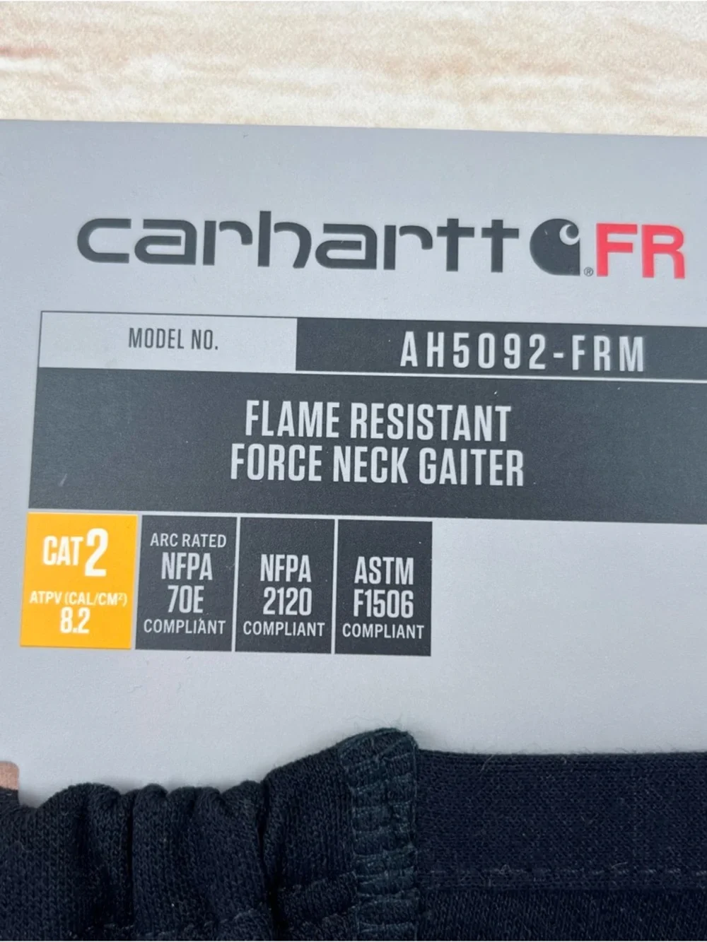 NWT Carhartt NO. AH5092-FRM FLAME RESISTANT FORCE NECK GAITER Black